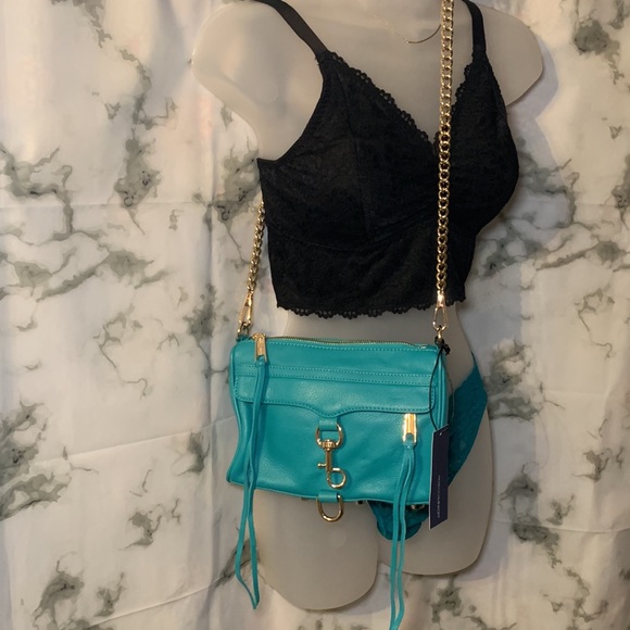 🎒 NWT Mini Mac Sea Green Rebecca Minkoff - Picture 8 of 15
